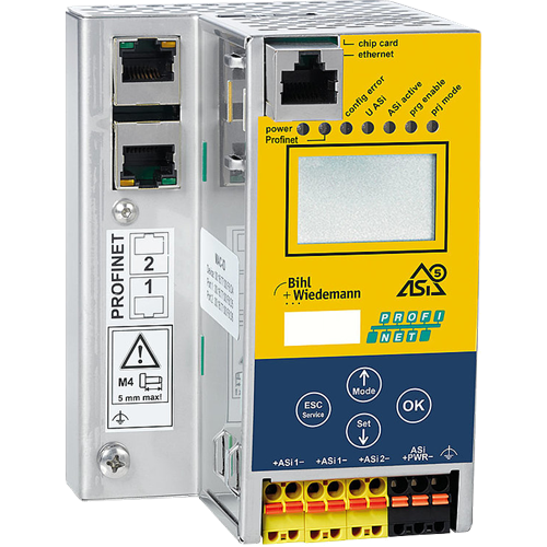 AS-i Safety Gateway ASi-3/5 PROFIsafe/PROFINET 2xAS-i master 1xNätdel